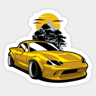 Yellow MX5 Miata JDM Sticker